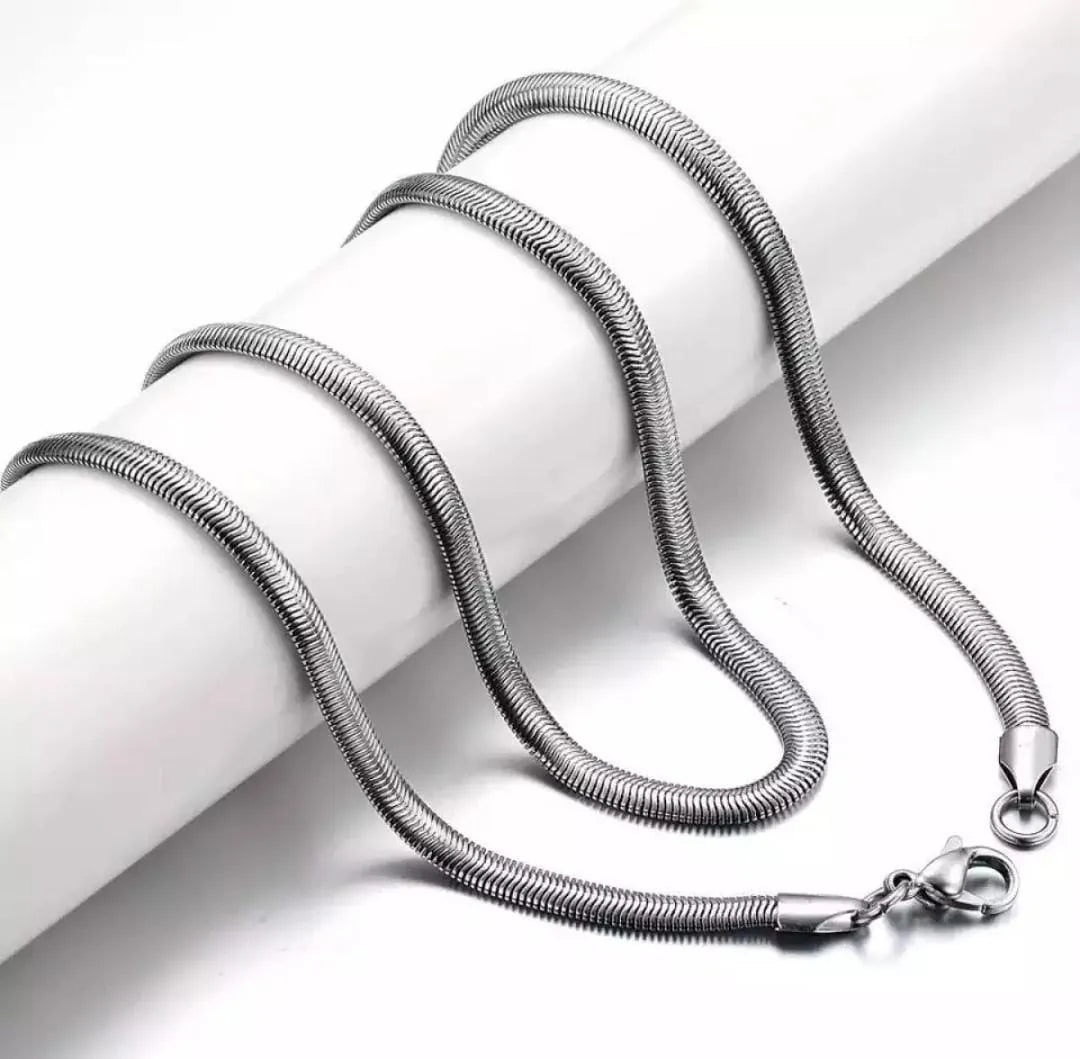 Unisex Stainless Steel Snake Chain Necklace