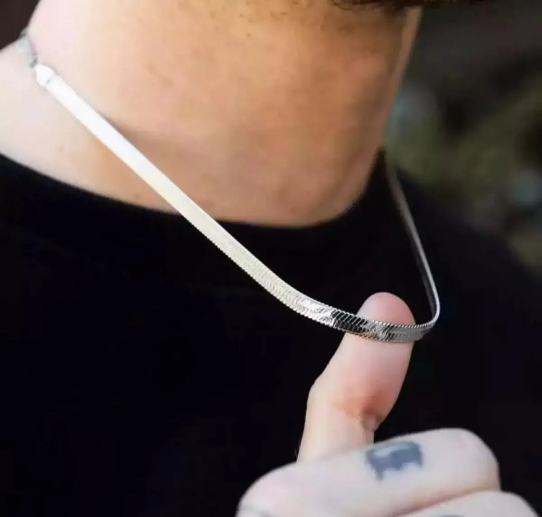 Unisex Stainless Steel Snake Chain Necklace